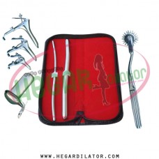 Hegar dilator Set of 2pcs 5-6, 11-12, wartenberg pinwheel, grave speculum 3pcs, collin large