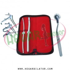 Hegar dilator Set of 2pcs 5-6, 11-12, wartenberg pinwheel, grave speculum 3pcs