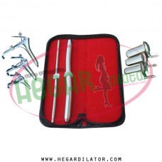 Hegar dilator Set of 2pcs 5-6, 13-14, grave speculum 3pcs, collin 3pcs