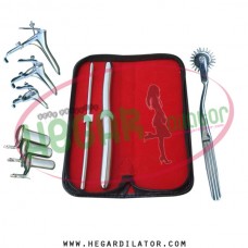 Hegar dilator Set of 2pcs 5-6, 13-14, pinwheel, grave spuculum 3pcs, collin 3pcs