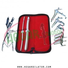 Hegar dilator Set of 2pcs 5-6, 15-16,mathieu speculum, grave 3pcs, collin 3pcs