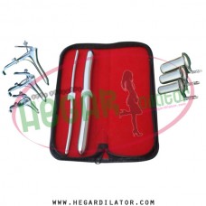Hegar dilator Set of 2pcs 5-6, 15-16, grave speculum 3pcs, collin 3pcs