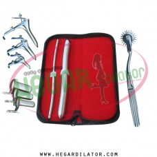 Hegar dilator Set of 2pcs 5-6, 15-16, pinwheel, grave speculum 3pcs, collin 3pcs