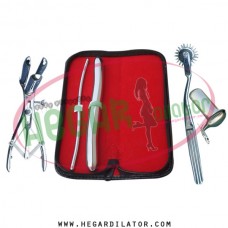 Hegar dilator Set of 2pcs 5-6, 17-18, pinwheel, mathieu speculum, collin large
