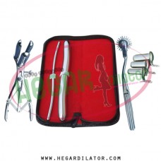 Hegar dilator Set of 2pcs 5-6, 17-18, pinwheel, mathieu speculum, collin 3pcs