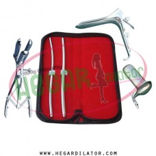 Hegar dilator Set of 2pcs 5-6, 7-8, mathieu spculum, grave speculum large, collin small