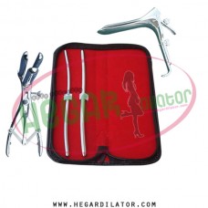 Hegar dilator Set of 2pcs 5-6, 7-8, mathieu spculum, grave speculum medium