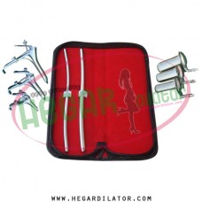 Hegar dilator Set of 2pcs 5-6, 7-8, grave speculum 3pcs, collin 3pcs