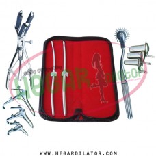 Hegar dilator Set of 2pcs 5-6, 7-8, pinwheel, mathieu speculum, grave 3pcs, collin 3pcs