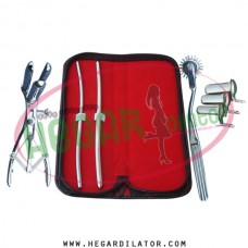 Hegar dilator Set of 2pcs 5-6, 7-8, pinwheel, mathieu speculum, collin 3pcs
