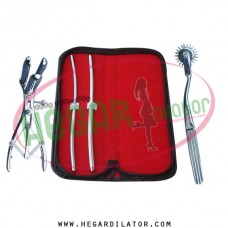 Hegar dilator Set of 2pcs 5-6, 7-8, wartenberg pinwheel, mathieu speculum