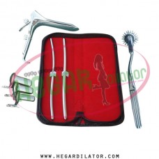 Hegar dilator Set of 2pcs 5-6, 7-8, pinwheel, grave speculum large, collin 3pcs
