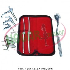 Hegar dilator Set of 2pcs 5-6, 7-8, pinwheel, grave speculum 3pcs, collin 3pcs
