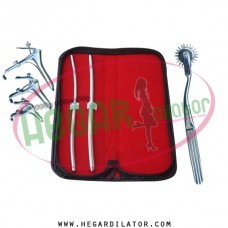 Hegar dilator Set of 2pcs 5-6, 7-8, pinwheel, grave speculum 3pcs