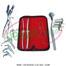 Hegar dilator Set of 2pcs 5-6, 9-10 pinwheel, mathieu speculum, grave 3pcs, collin 3pcs