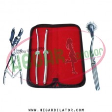 Hegar dilator Set of 2pcs 5-6, 9-10 wartenberg pinwheel, mathieu speculum