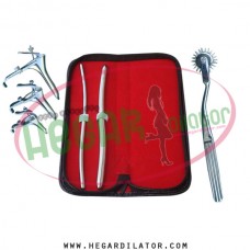 Hegar dilator Set of 2pcs 5-6, 9-10 pinwheel, grave speculum 3pcs