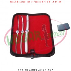 Hegar dilator set 3 pieces 3-4, 5-6 and 13-14 mm