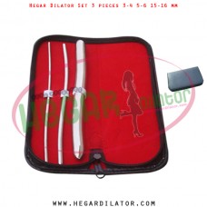 Hegar dilator set 3 pieces 3-4, 5-6 and 15-16 mm