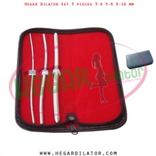 Hegar dilator set 3 pieces 3-4, 5-6 and 9-10 mm