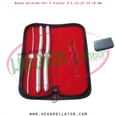 Hegar dilator set 3 pieces 3-4, 11-12 and 13-14 mm