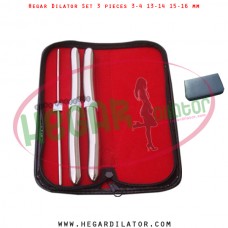 Hegar dilator set 3 pieces 3-4, 13-14 and 15-16 mm