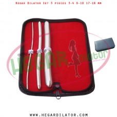 Hegar dilator set 3 pieces 3-4, 9-10 and 17-18 mm