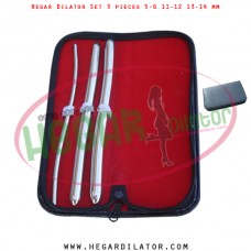 Hegar dilator set 3 pieces 5-6, 11-12 and 13-14 mm