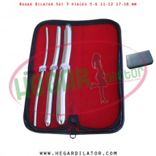 Hegar dilator set 3 pieces 5-6, 11-12 and 17-18 mm