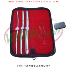 Hegar dilator set 3 pieces 5-6, 9-10 and 13-14 mm