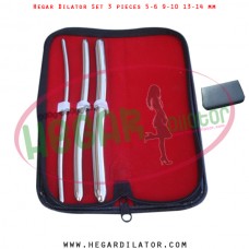 Hegar dilator set 3 pieces 5-6, 9-10 and 13-14 mm