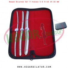 Hegar dilator set 3 pieces 5-6, 9-10 and 15-16 mm