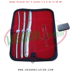 Hegar dilator set 3 pieces 5-6, 9-10 and 17-18 mm