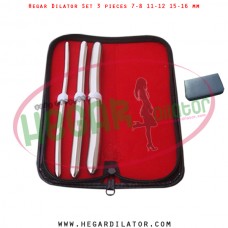 Hegar dilator set 3 pieces 7-8, 11-12 and 15-16 mm