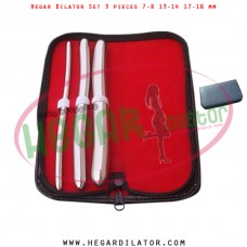 Hegar dilator set 3 pieces 7-8, 13-14 and 17-18 mm