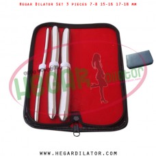 Hegar dilator set 3 pieces 7-8, 15-16 and 17-18 mm