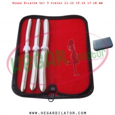 Hegar dilator set 3 pieces 11-12, 13-14 and 17-18 mm