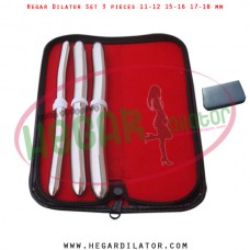 Hegar dilator set 3 pieces 11-12, 15-16 and 17-18 mm