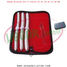 Hegar dilator set 3 pieces 13-14, 15-16 and 17-18 mm