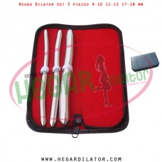 Hegar dilator set 3 pieces 9-10, 11-12 and 17-18 mm