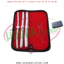 Hegar dilator set 3 pieces 9-10, 13-14 and 15-16 mm