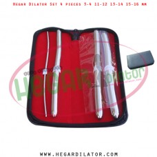 Hegar dilator set 4 pieces 3-4, 11-12, 13-14 and 15-16 mm