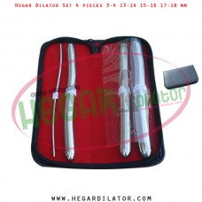 Hegar dilator set 4 pieces 3-4, 13-14, 15-16 and 17-18 mm