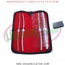Hegar dilator set 4 pieces 3-4, 5-6, 7-8 and 11-12 mm