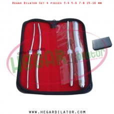 Hegar dilator set 4 pieces 3-4, 5-6, 7-8 and 15-16 mm