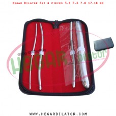 Hegar dilator set 4 pieces 3-4, 5-6, 7-8 and 17-18 mm