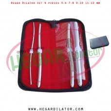 Hegar dilator set 4 pieces 3-4, 7-8, 9-10 and 11-12 mm