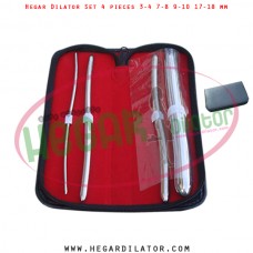 Hegar dilator set 4 pieces 3-4, 7-8, 9-10 and 17-18 mm