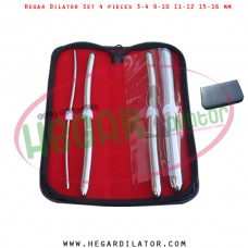 Hegar dilator set 4 pieces 3-4, 9-10, 11-12 and 15-16 mm