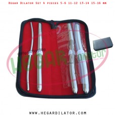 Hegar dilator set 4 pieces 5-6, 11-12, 13-14 and 15-16 mm